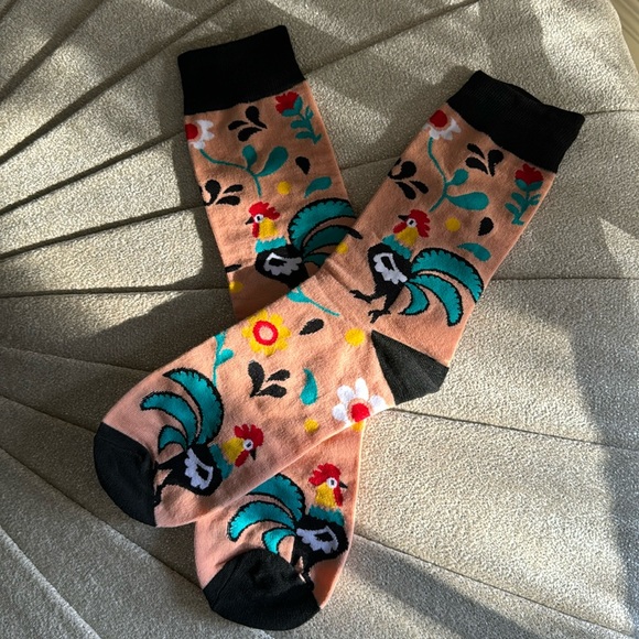 Accessories - 3/$15 Brand New Rooster Jacquard Crew Socks